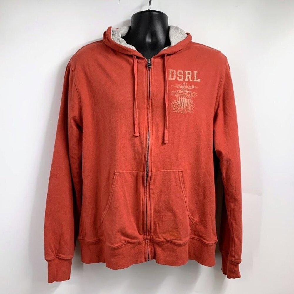 Denim & Supply Ralph Lauren Men's Retro Full Zip Thermal Lined Hoodie Size L